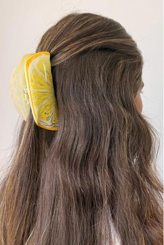 Lemon Slice Hair Claw Clip YELLOW