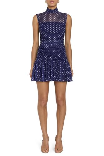 Rumi Sleeveless Mini Dress NAVY POLKADOT