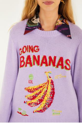 Going Bananas Knit Sweater Lilac