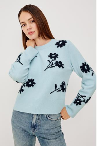 Anise Sweater WINTER FLORAL BLUE
