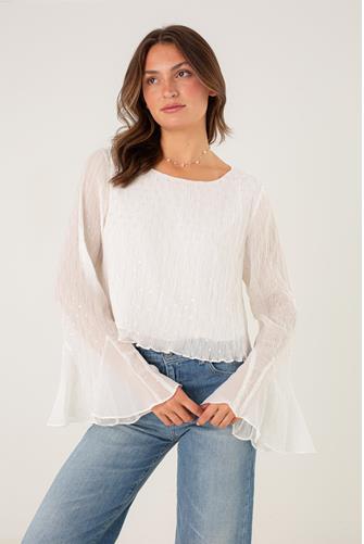 Camille Darlene Top WHITE SILVER