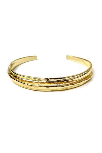 Crinkle Cuff Brass- Gold gold