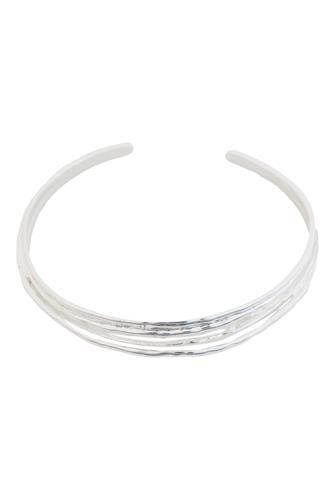 Crinkle Cuff Brass- Silver silver