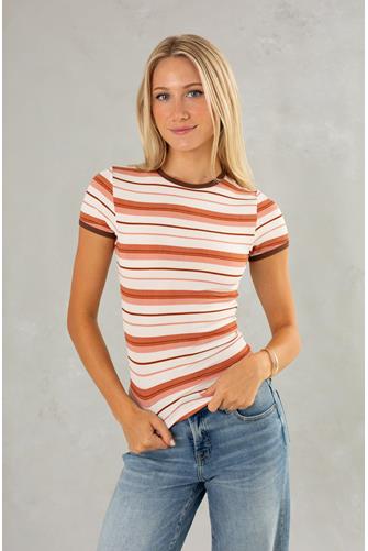 Kyle Stripe Tee MAUVE STRIPE