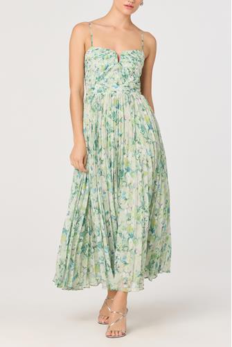 Bayley Midi Dress GREEN FLORAL