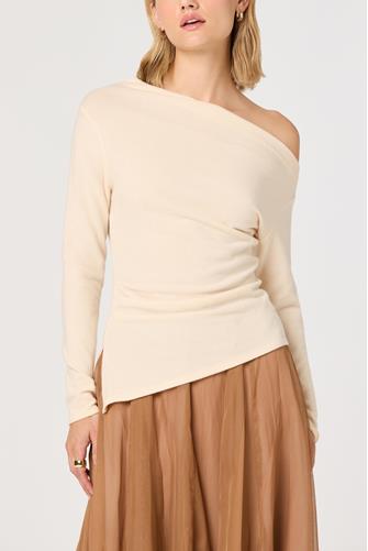 Miah Cold Shoulder Top IVORY