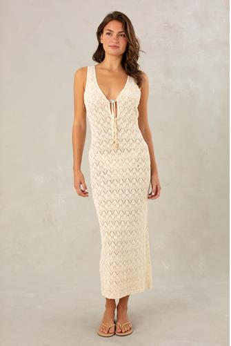 Kailani Crochet Maxi Coverup OFF WHITE