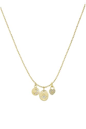 Adjustable Pull Chain w/ Pave Charm Neck gold