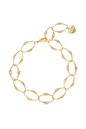Wide Link Bracelet gold