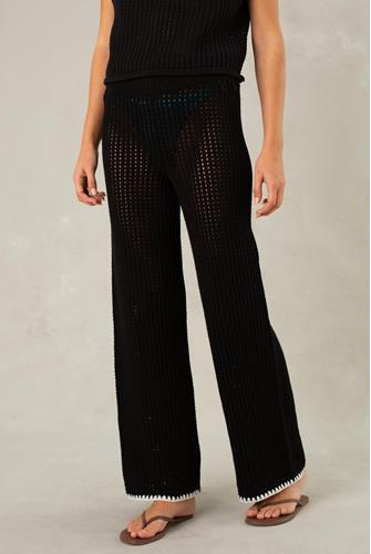 Eileen Crochet Cover Pant BLACK
