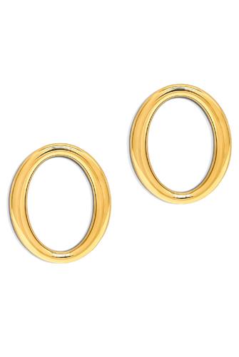 Oval Post Open Earring GOLD