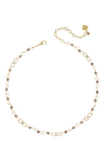 Simple Dainty Stone Necklace GOLD/BLUE