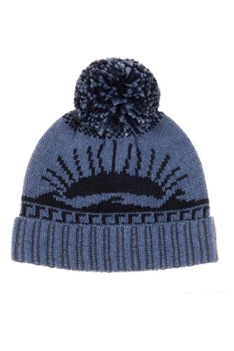 Sun And Wave Novelty Beanie NAVY