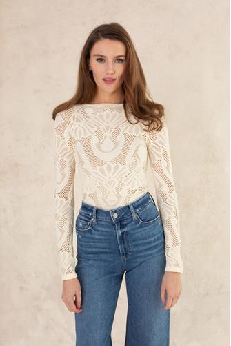 Mel Mesh Seamless Long Sleeve CREAM