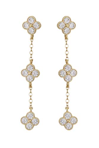 Clover Tiered Earring gold