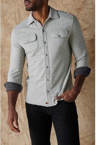 Textured Knit Everyday Shirt GRAPHITE