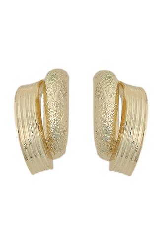 0.60 In Gold Post Text Layer Ear GOLD