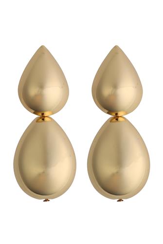 Gold Double Teardrop Post Earrings GOLD