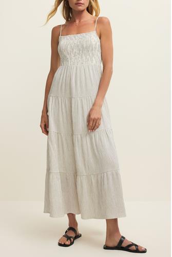 Balos Striped Maxi Dress NATURAL