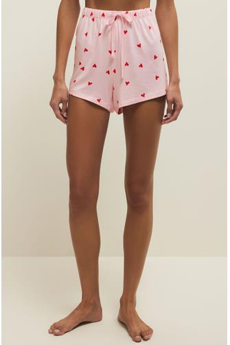 Love First Heart Short PINK MARSHMALLOW