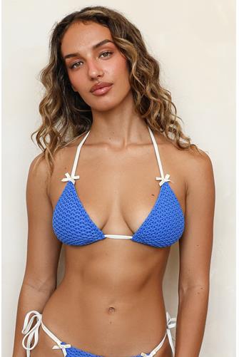 Palm Triangle Top INDIGO/IVORY