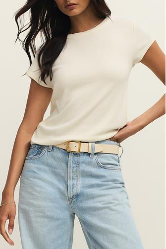 Renae Rib Short Sleeve Top CLOUD
