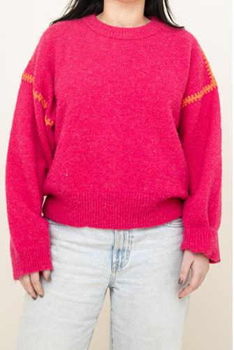 The Jenny Sweater PINK+ORANGE