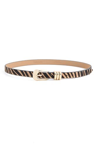 Tiger Print Pony Skin Belt TIGER PRINT