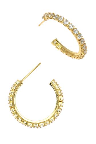 CZ Open Hoop GOLD