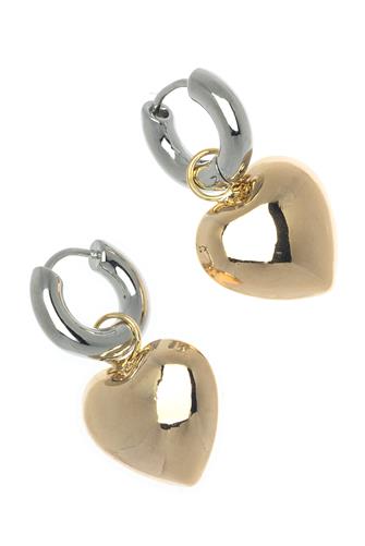 Two-Toned Puffy Ear Hoop GOLD