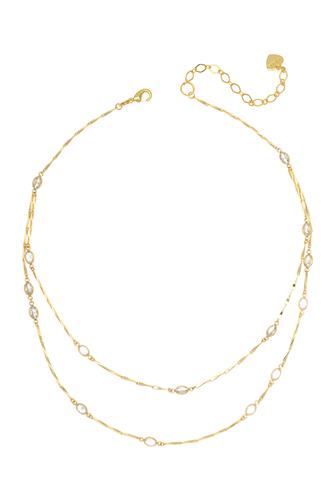 Clear Classic 2 Layer Necklace GOLD