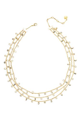 Triple Threat Statement Necklace GOLD