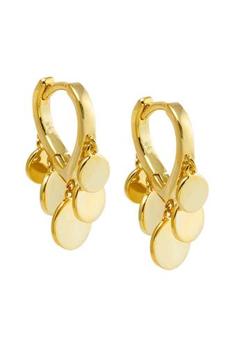 Graduated Dangling Solid Discs Huggie GOLD