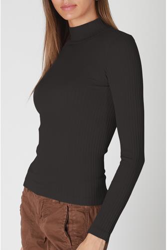 Long Sleeve Mock Neck BLACK