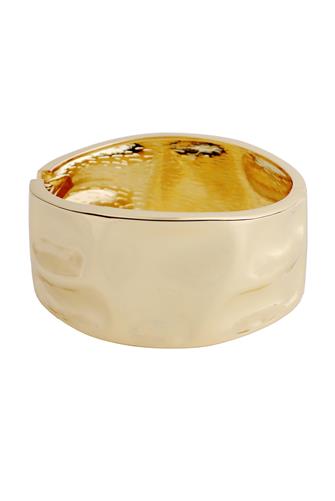 Gold Hammered Hinge Cuff GOLD