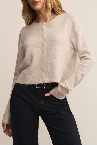 Medina Rib Cardigan LIGHT OATMEAL HEATHER