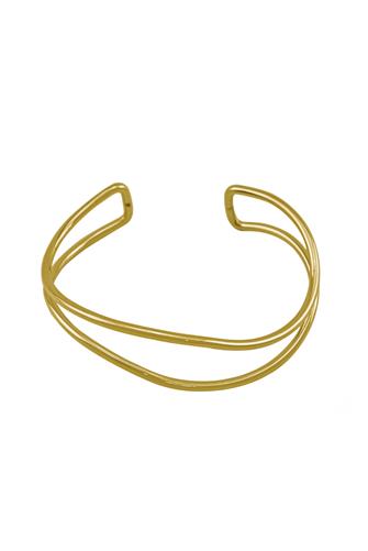 Gold Organic Open Cuff Bracelet GOLD