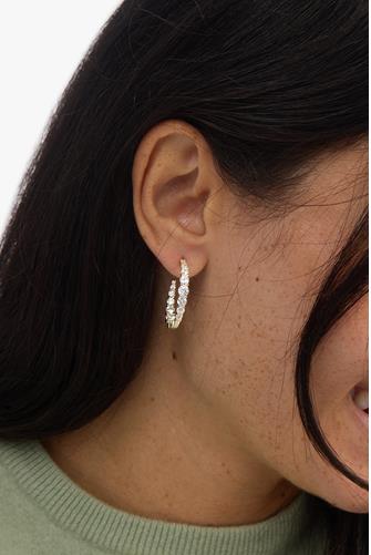 Oh She Fancy Graduated Hoops GOLD-WHITE