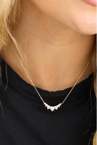 Not Your Basic Multi Stone Pendant Necklace GOLD