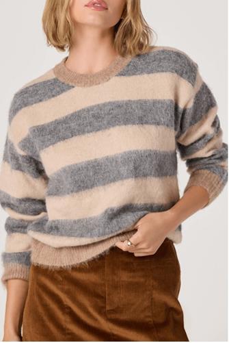 Crew Neck Sweater GREY TAN