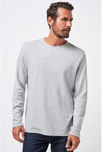 Cloud Waffle Crew HEATHER LIGHT GREY