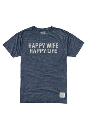 Happy Wife Happy Life STREAKY NAVY