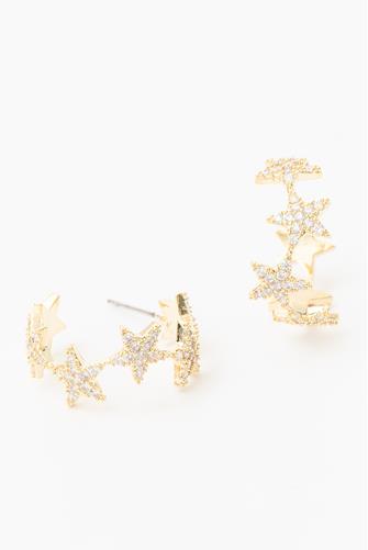 Star Hoop Earrings GOLD