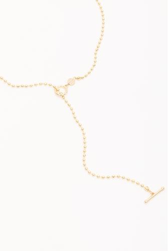 Gold Beaded Lariat Necklace GOLD