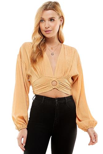Cropped Keyhole Top AMBER