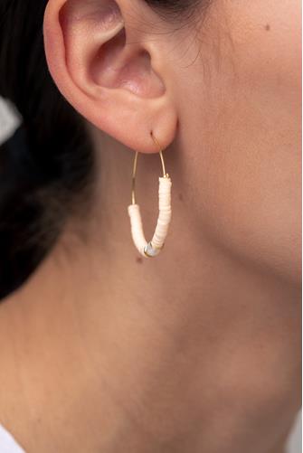 Peach Wind And Sea Hoop Earrings LITE PINK