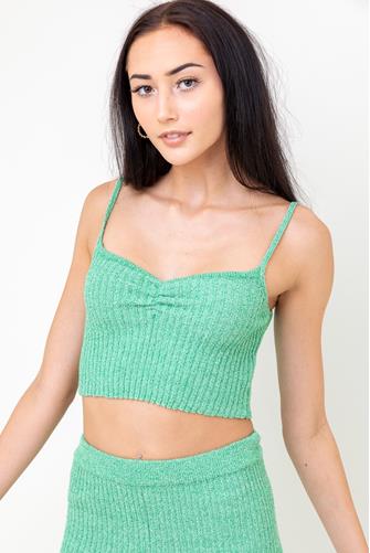 Knit Sweater Crop Tank GREEN