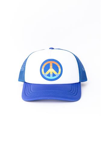 Peace Foam Trucker Hat ROYAL BLUE
