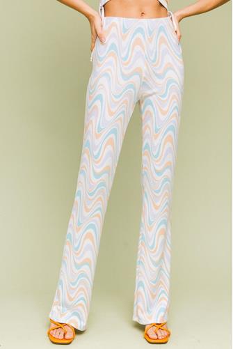 Abstract Swirl Pant WHITE MULTI ABSTRACT
