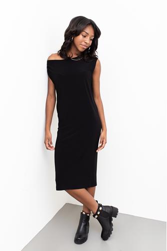 Drop Shoulder Dress BLACK